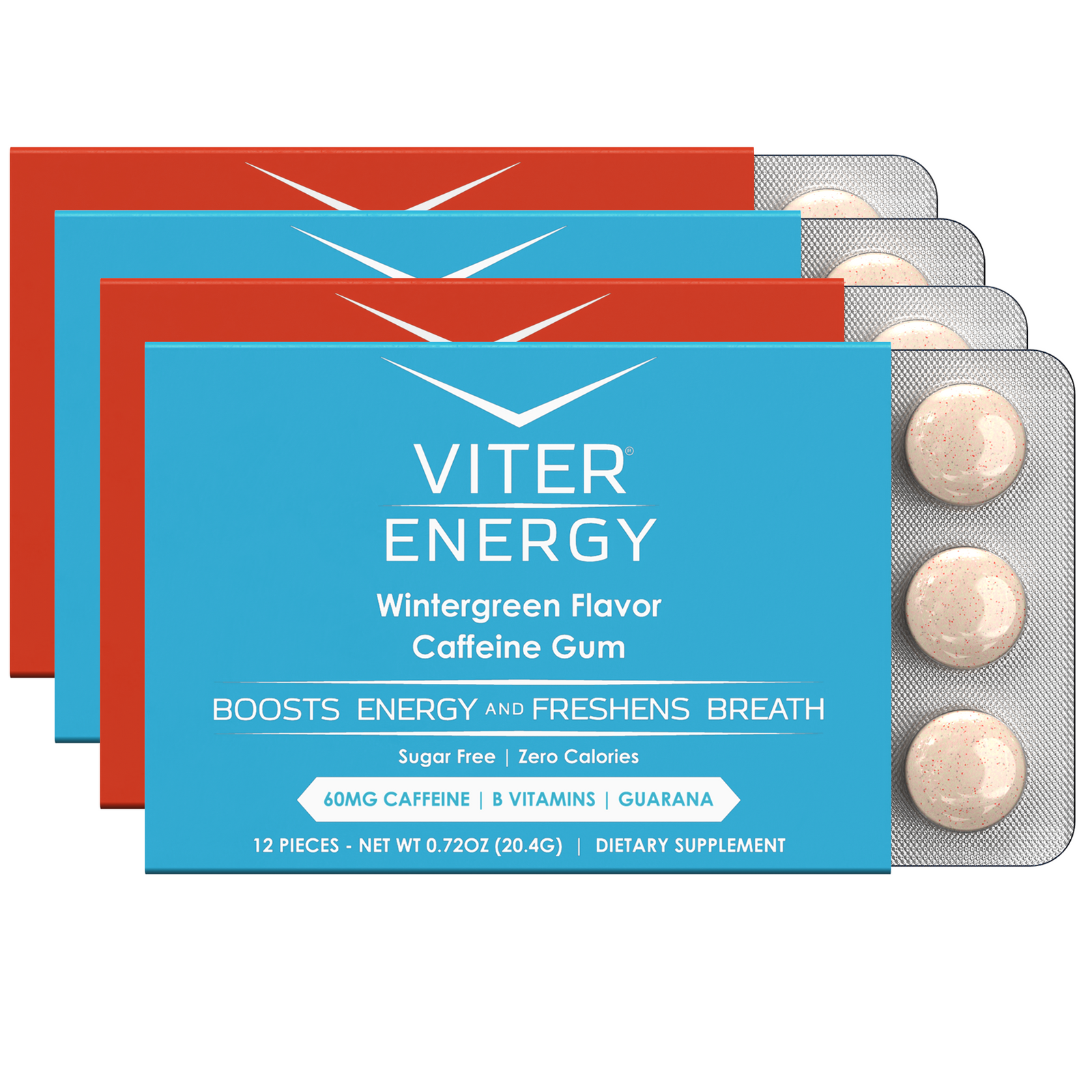 Viter Energy Caffeine Gum - 2 Flavor Variety Pack