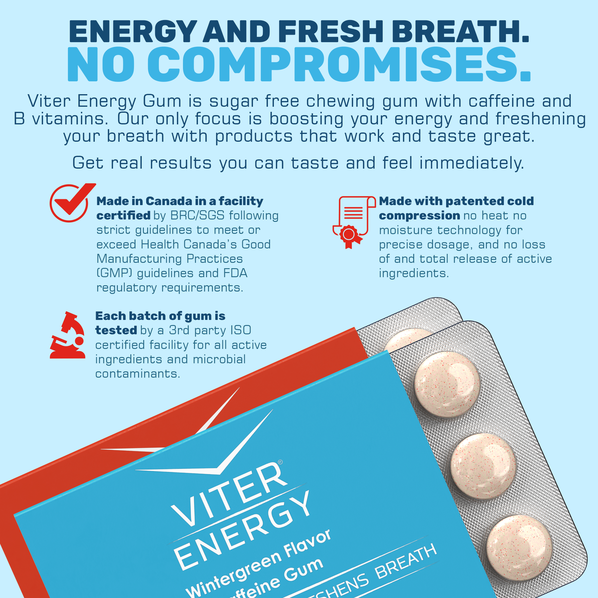 Viter Energy Caffeine Gum - 2 Flavor Variety Pack