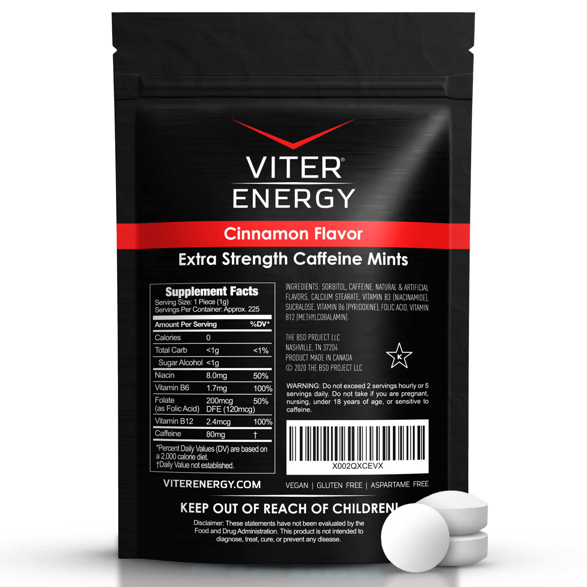 Viter Energy Extra Strength Caffeine Mints