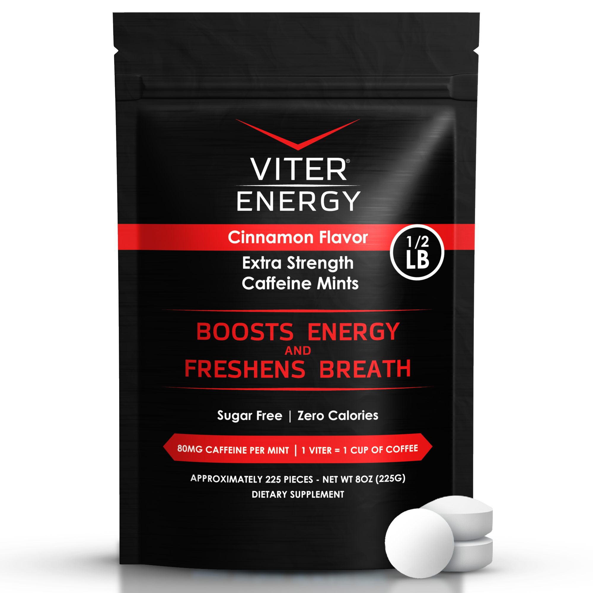 Viter Energy Extra Strength Caffeine Mints - 1/2 LB Bulk Bags (no sub)