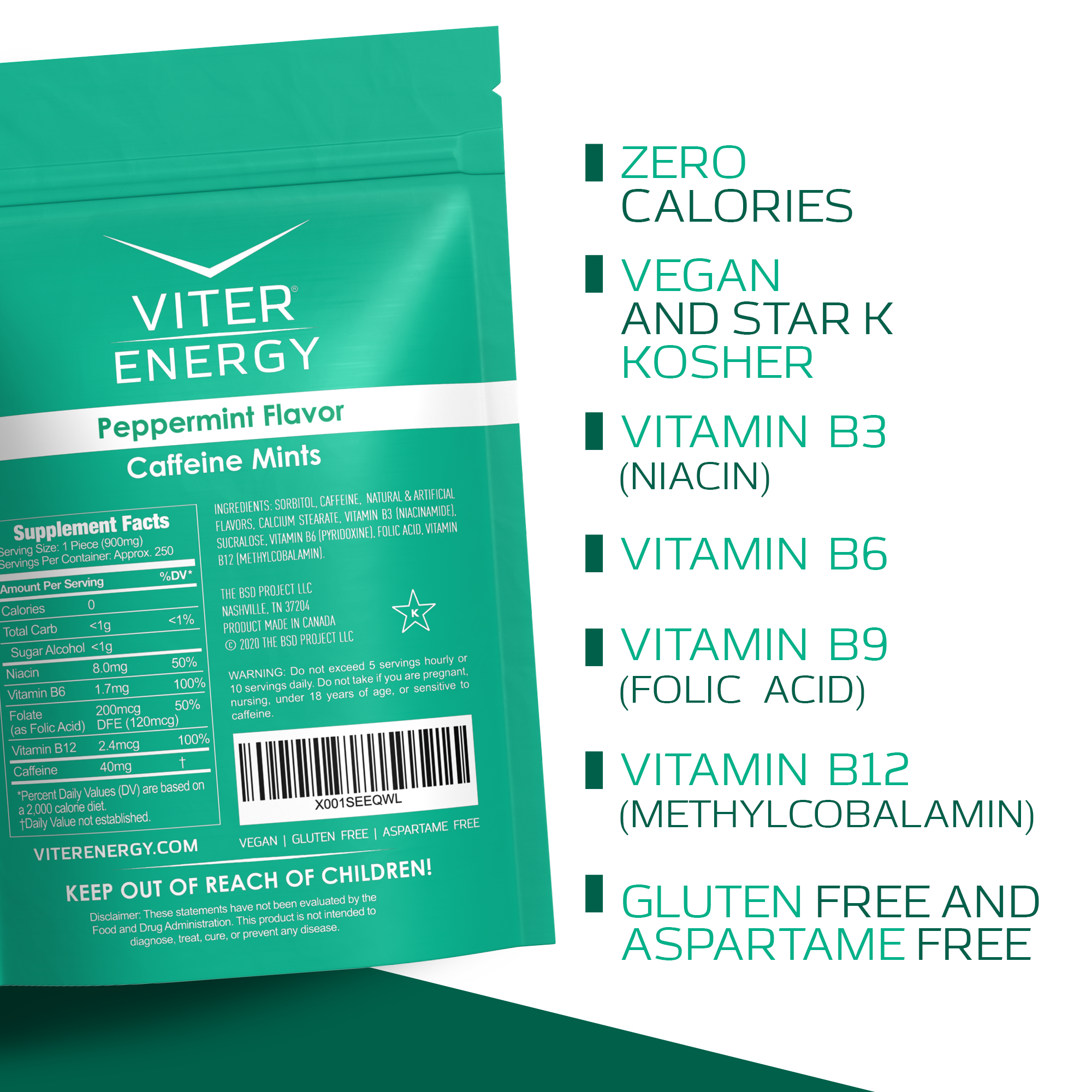 Viter Energy Caffeine Mints