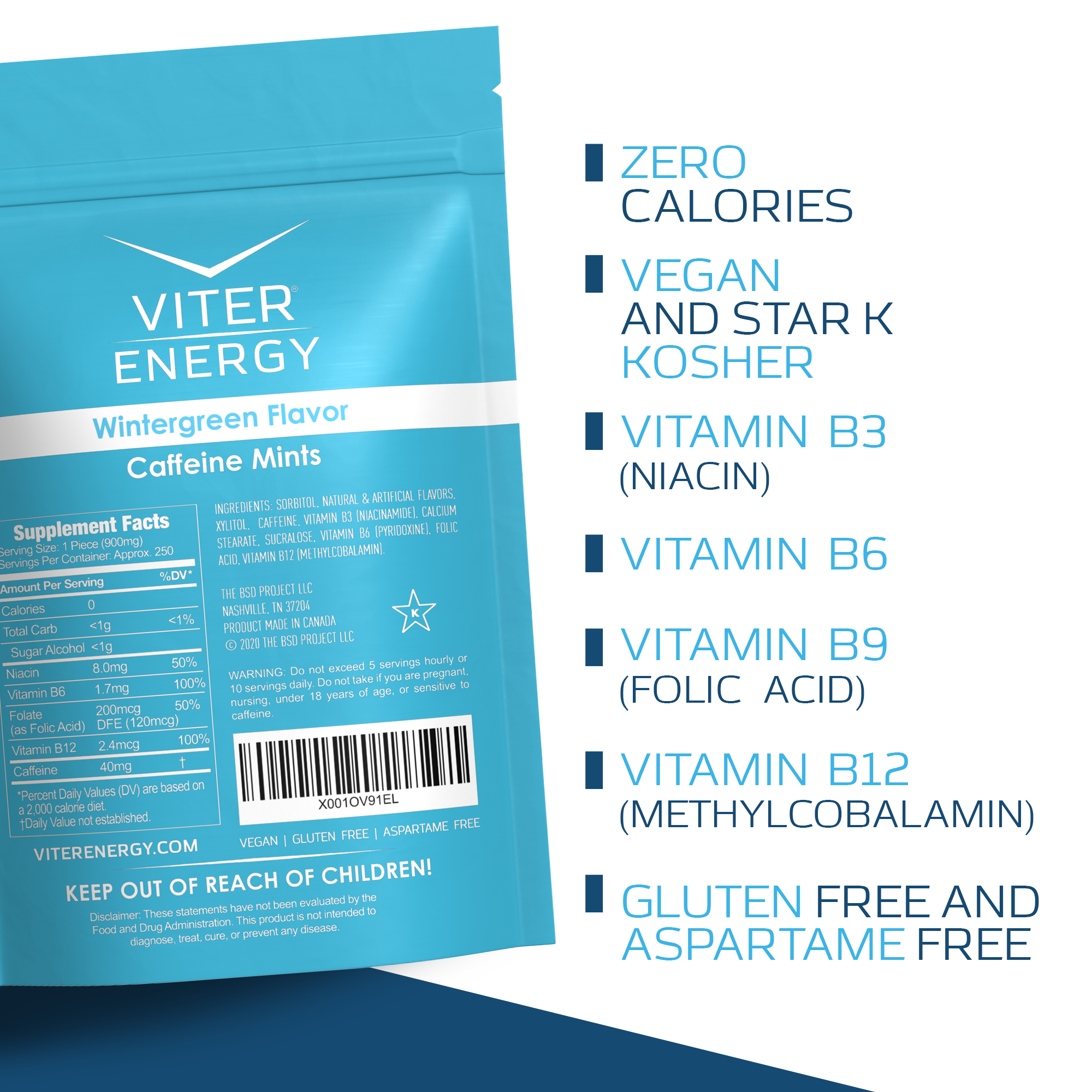 Viter Energy Caffeine Mints (Monthly Subscription)