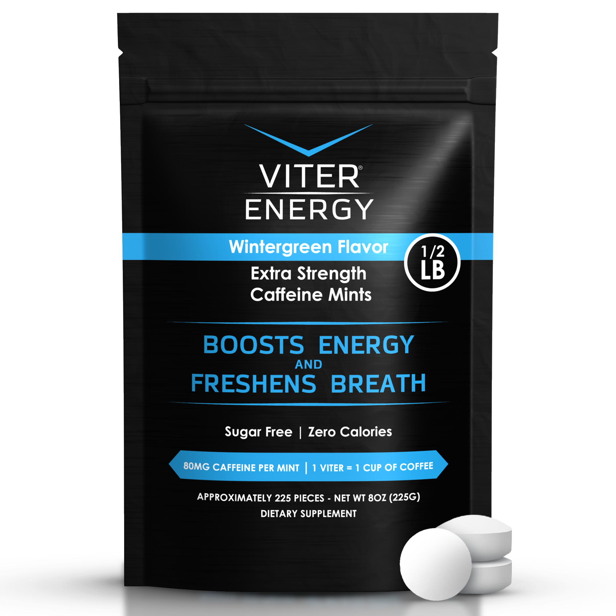 Viter Energy Extra Strength Caffeine Mints - 1/2 LB Bulk Bags (no sub)